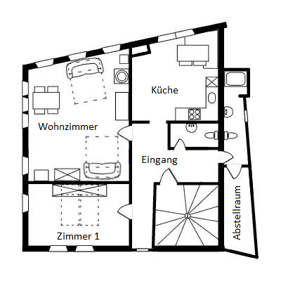 Ferienwohnung Wallis - Grundriss